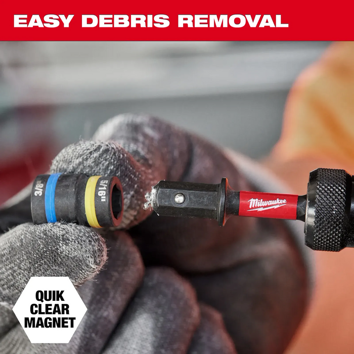 Milwaukee 49-66-4565 2PC SHOCKWAVE™ Impact Duty QUIK-CLEAR™ 2-in-1 Magnetic Nut Driver Set - Edmondson Supply