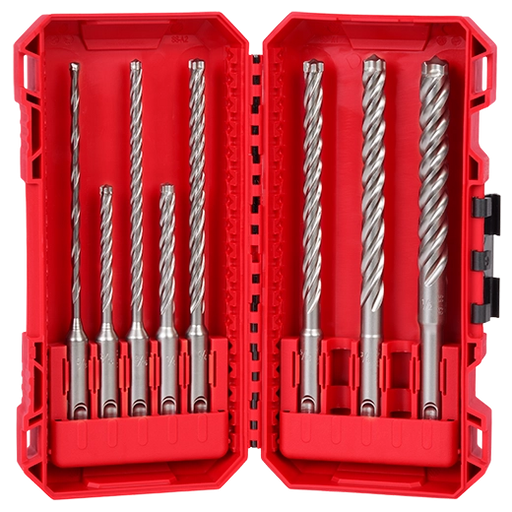 Milwaukee 48-20-7663 8 PC SDS Plus MX4™ 4-Cutter Drill Bit Kit - Edmondson Supply
