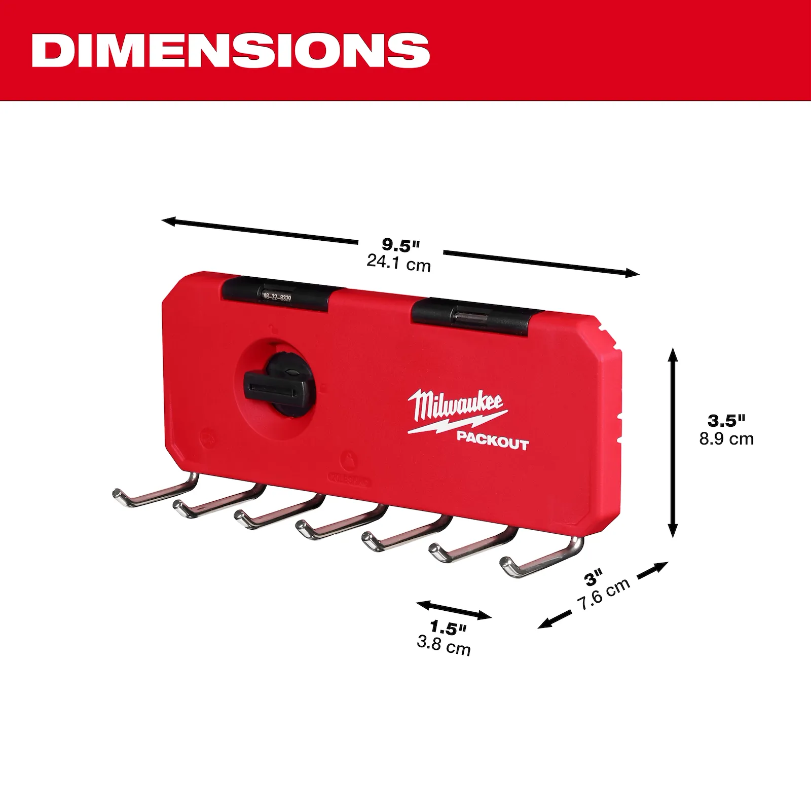 Milwaukee 48-22-8329 PACKOUT™ 7-Hook Rack - Edmondson Supply