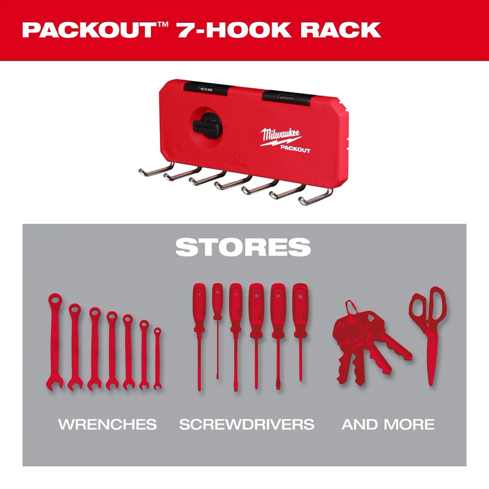 Milwaukee 48-22-8329 PACKOUT™ 7-Hook Rack - Edmondson Supply