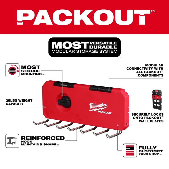 Milwaukee 48-22-8329 PACKOUT™ 7-Hook Rack - Edmondson Supply