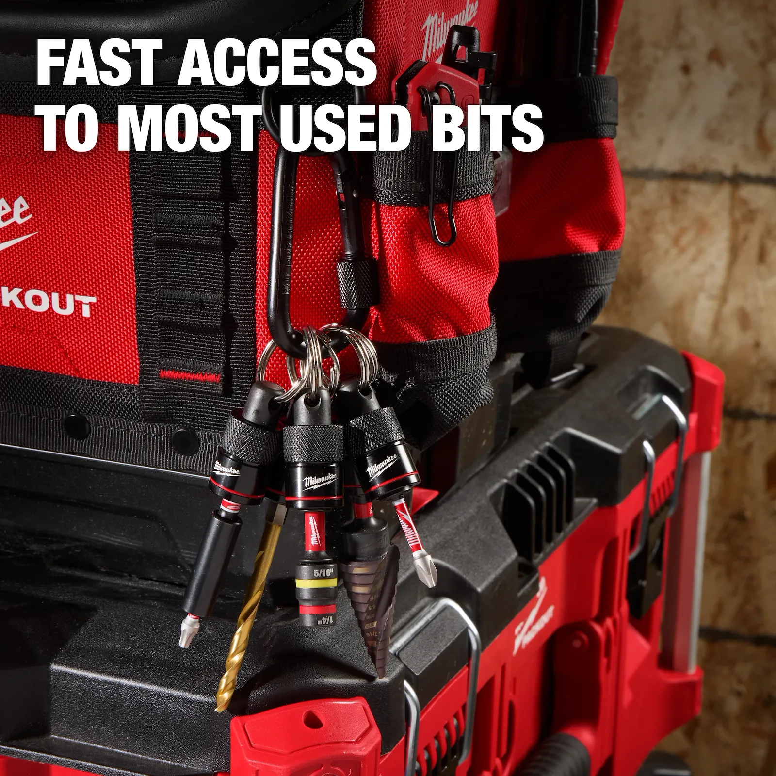 Milwaukee 48-32-4537 5PC Bit Holder with Carabiner - Edmondson Supply