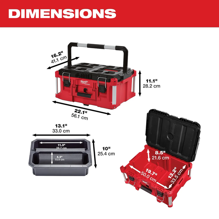 Milwaukee 48-22-8425 PACKOUT™ Large Tool Box - Edmondson Supply
