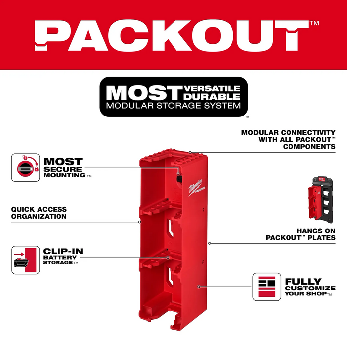 Milwaukee 48-22-8339 PACKOUT™ M18™ Battery Rack - Edmondson Supply