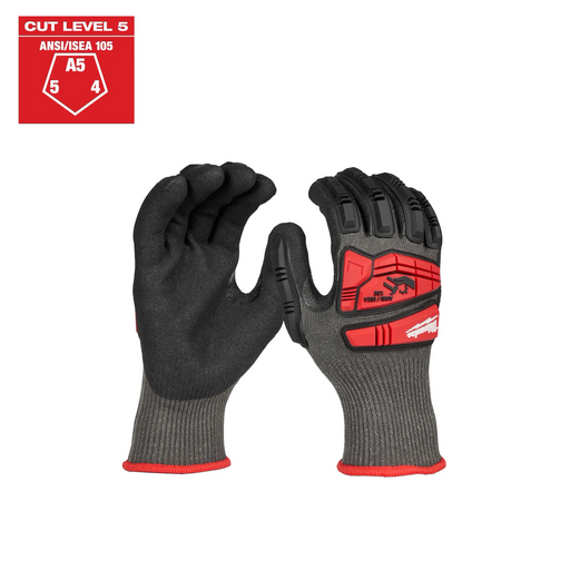 Milwaukee 48-73-8150 Impact Cut Level 5 Nitrile Dipped Gloves, Size S - Edmondson Supply