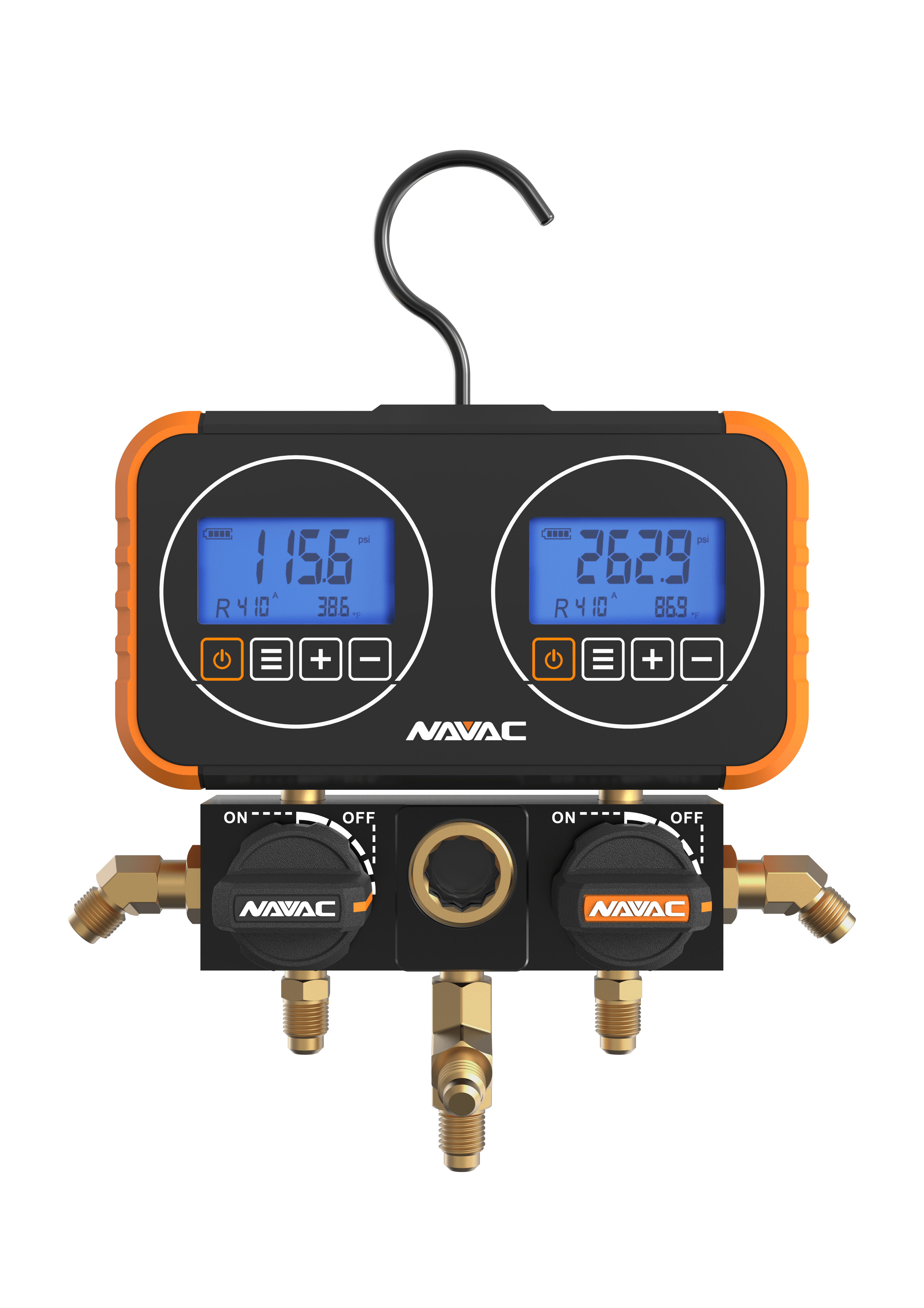NAVAC N2D72 Flex72 Manifold Gauge w/ Digital Display - Edmondson Supply