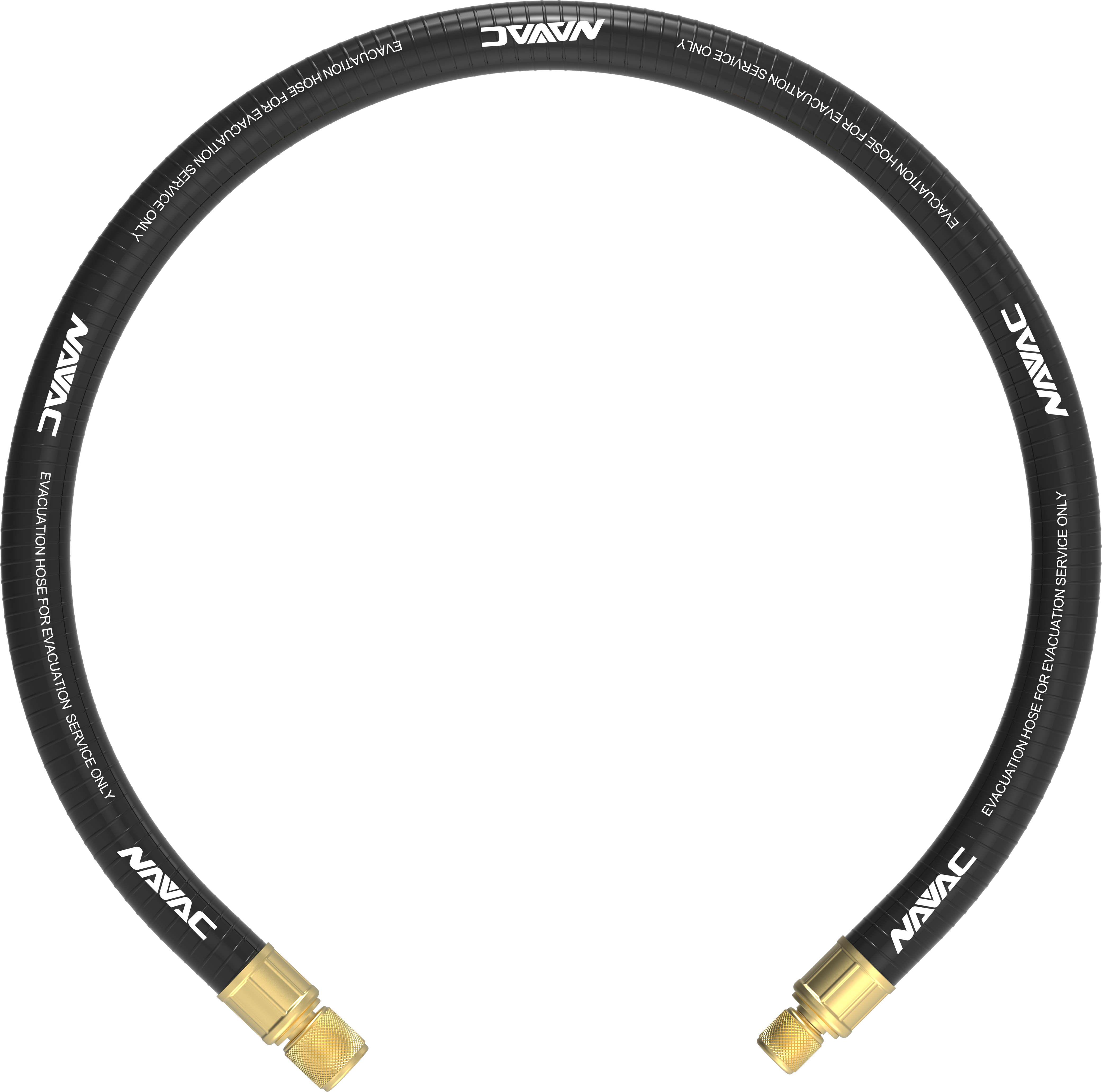 NAVAC NH34AB Big Boy Evacuation Hose - 1/4" - 3/8" Fitting, 3' - Edmondson Supply