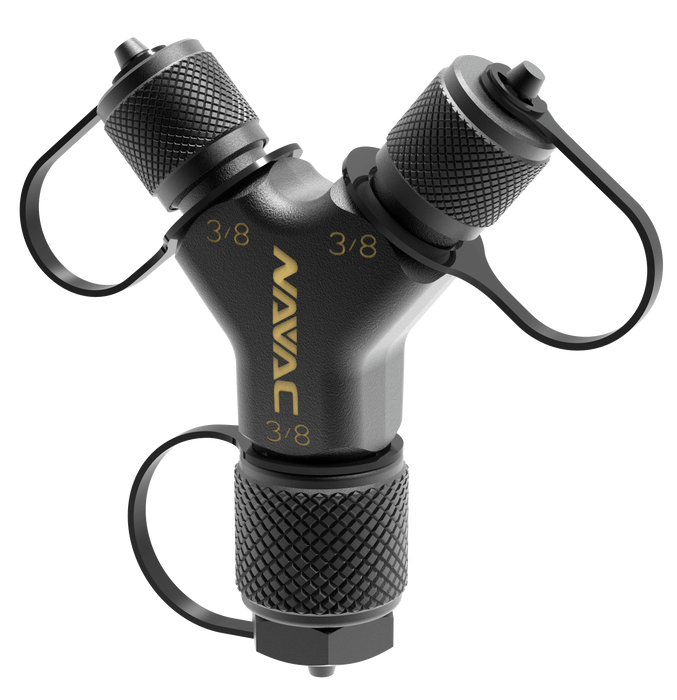 NAVAC F1028 Rapid-Y Connection Fitting 2 x 3/8″ M to 1 x 3/8″ FE - Edmondson Supply