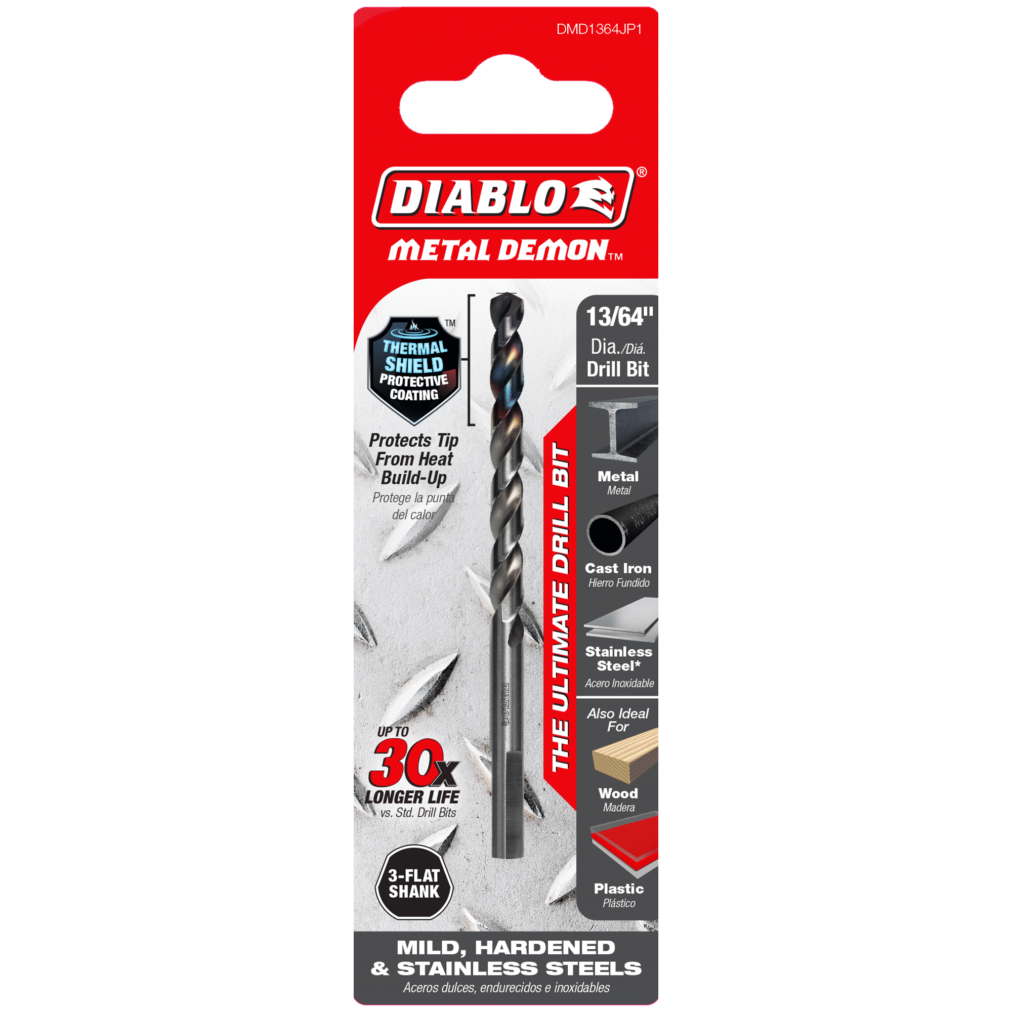 Diablo Tools DMD1364JP1 13/64" Metal Demon™ Drill Bit for Mild, Hardened and Stainless Steels - Edmondson Supply