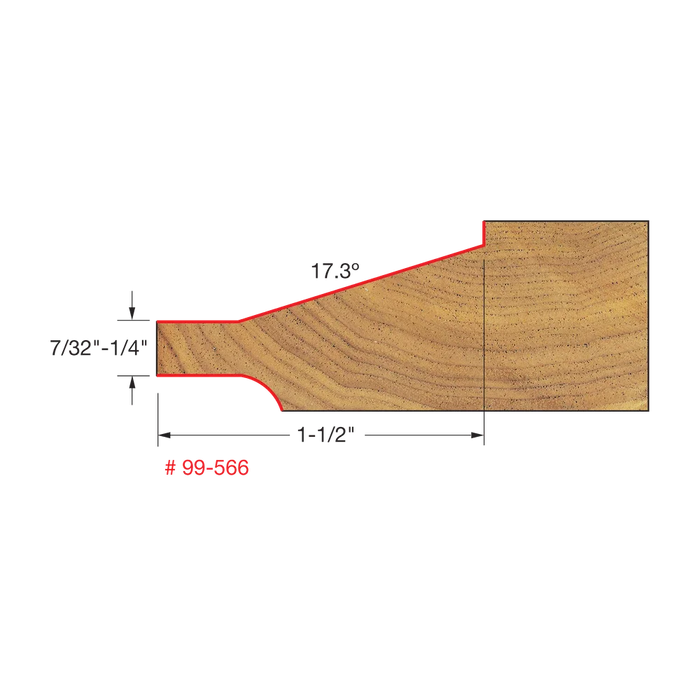 Freud 99-566 3-1/2" Raised Panel Bit with Backcutters - Edmondson Supply