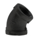 Boshart 2-BLE4-10 1" Black Malleable Iron 45° Elbow, Class 150 - Edmondson Supply