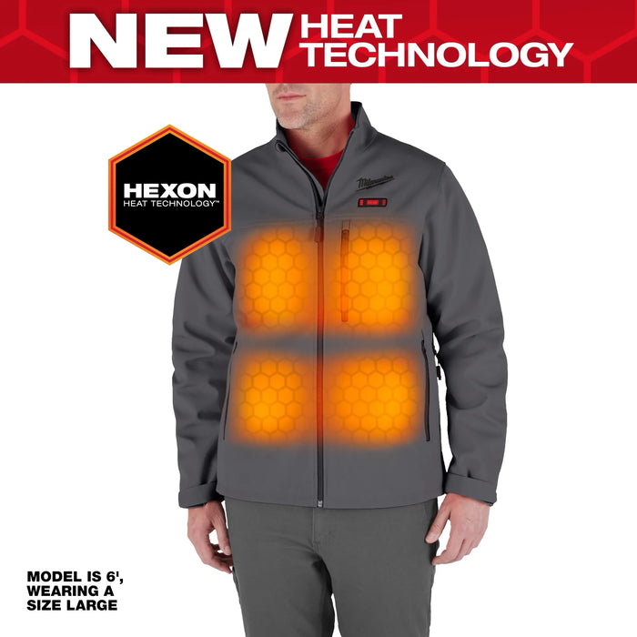 Milwaukee M100G-212X M12™ Heated TOUGHSHELL™ Jacket Kit (Gray 2XL)