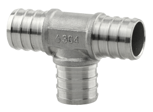 Boshart SSPEX-T07 3/4" Stainless Steel PEX Crimp Tee - Edmondson Supply