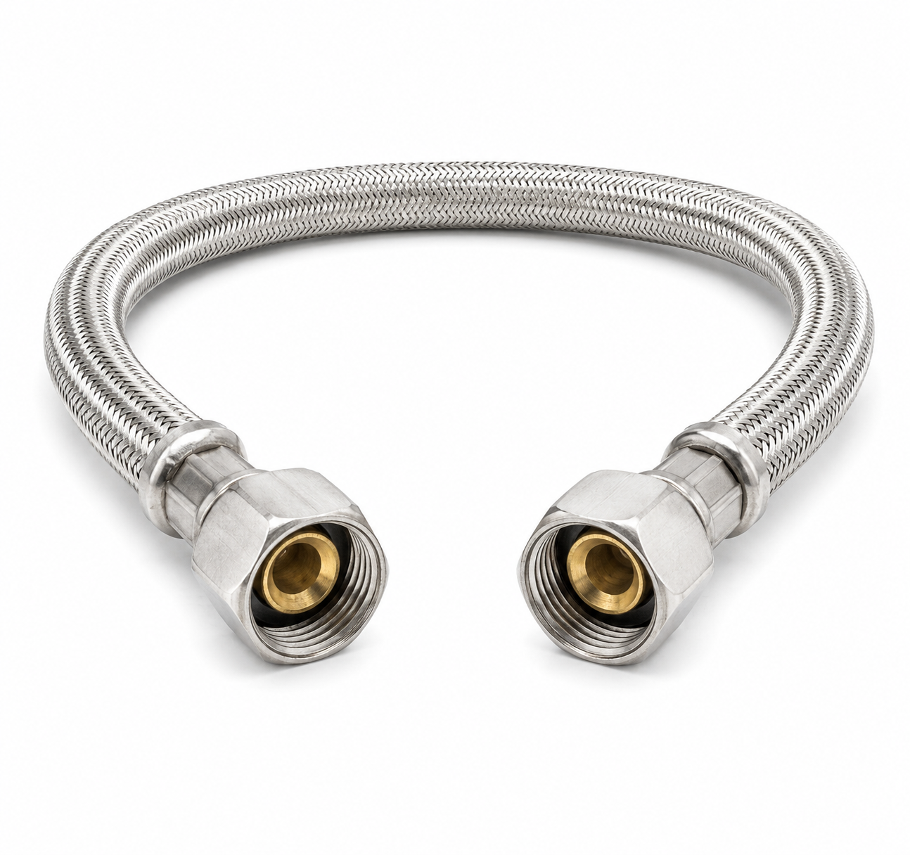 Kissler 88-3910 Braided Stainless Steel Faucet Connector, 3/8" x 3/8" x 12" - Edmondson Supply