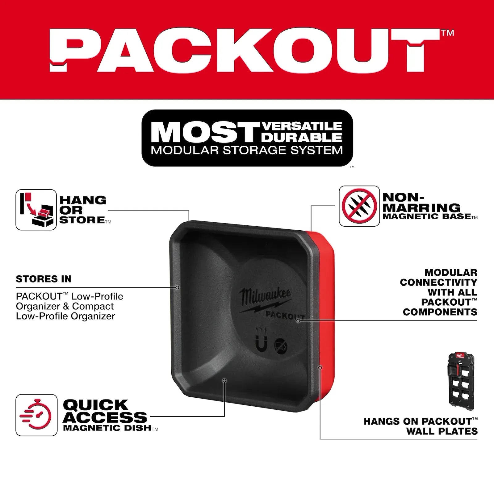 Milwaukee 48-22-8070 PACKOUT™ Magnetic Bin - Edmondson Supply