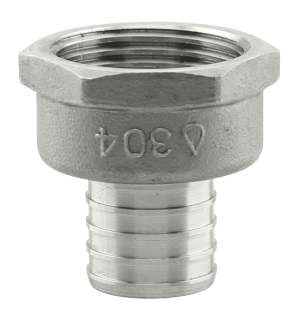Boshart SSPEX-FA05 1/2" Stainless Steel PEX Crimp Female Adapter - Edmondson Supply