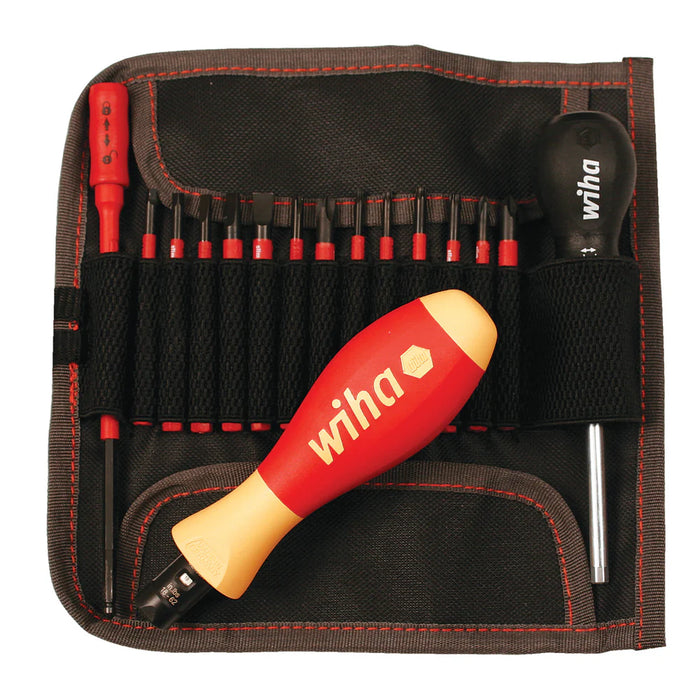 Wiha Tools 28792 16 Piece Insulated TorqueVario-S (18-62 In/lbs) and SlimLine Blade Set - Edmondson Supply