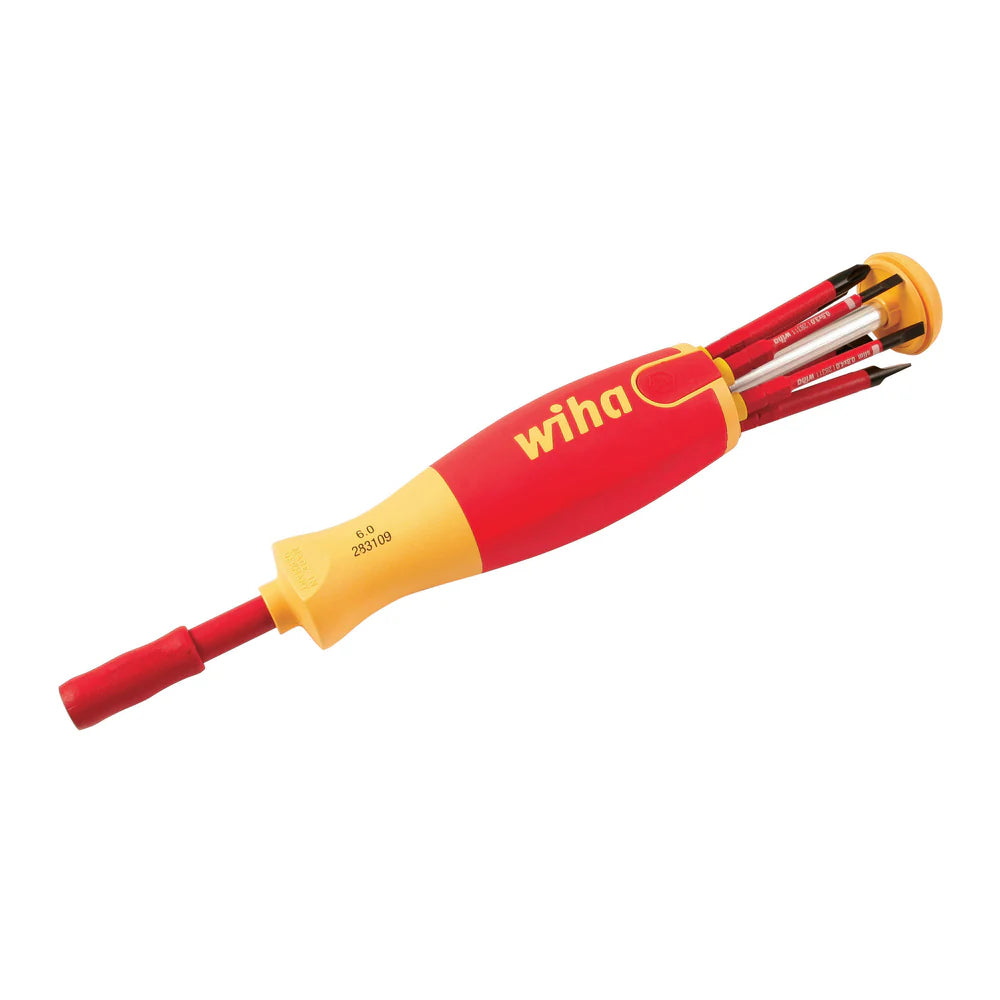 Wiha Tools 28394 7-Piece Insulated SlimLine Ultra-Driver Blade Set Slotted, Phillips, Square - Edmondson Supply