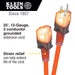 Klein Tools EXC2515 Glow End Extension Cord, 25-Foot - Edmondson Supply