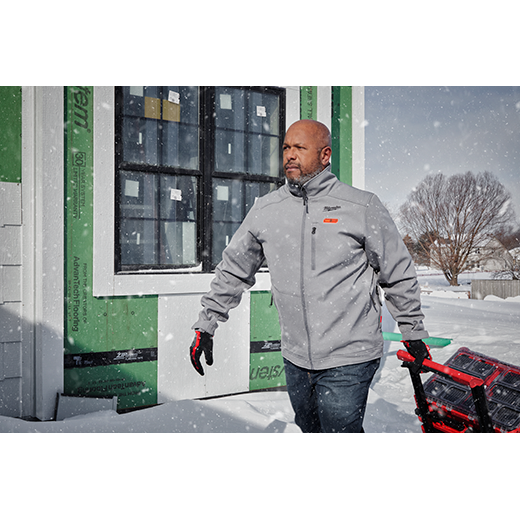 Milwaukee 204G-21L M12™ Heated TOUGHSHELL™ Jacket (Gray, Size L) - Edmondson Supply