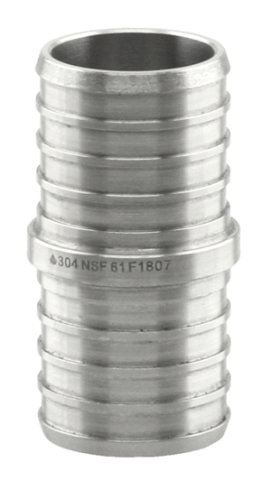 Boshart SSPEX-C05 1/2" Stainless Steel PEX Crimp Coupling - Edmondson Supply