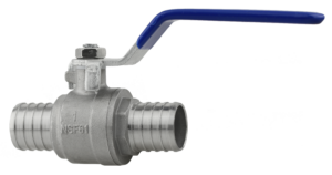 Boshart Stainless Steel PEX Crimp Ball Valve, 600 PSI CWP