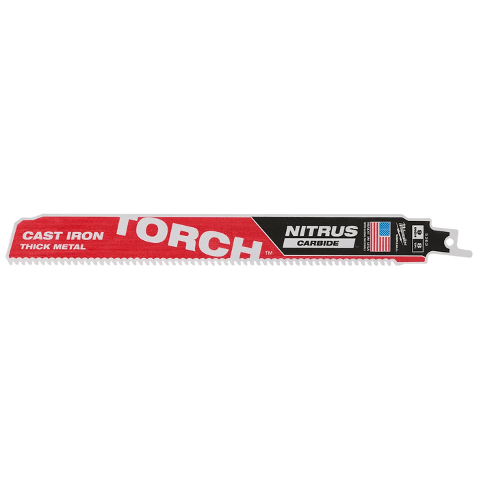 Milwaukee 48-00-5262 SAWZALL® TORCH™ with NITRUS CARBIDE™ 9" 8TPI 1pk - Edmondson Supply