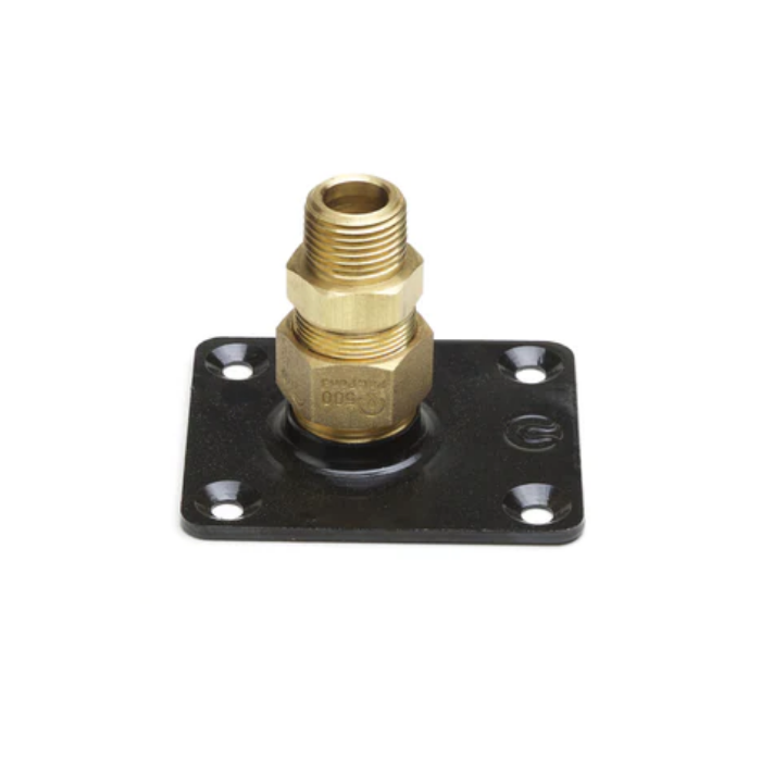 TracPipe® AutoSnap® FGP-SRFG-1000 1" Brass Flange Fitting & Stainless Steel Plate, for CounterStrike® CSST Flexible Gas Pipe