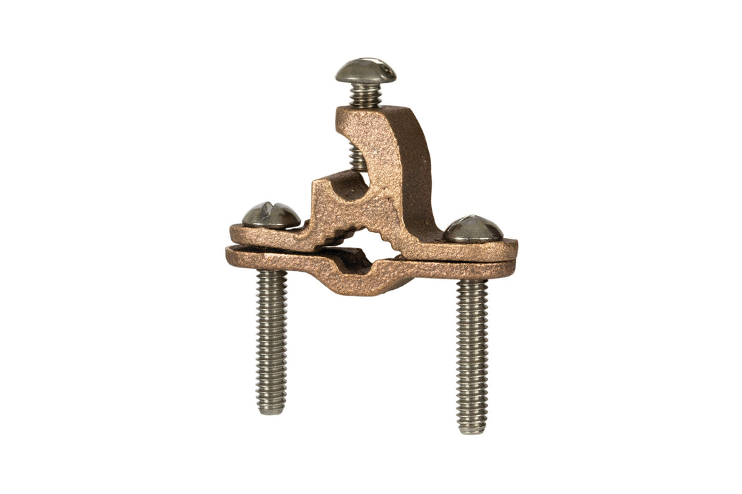 NSI GLC-12DB Heavy Duty Direct Burial Ground Clamps, 1/2″-1″ Pipe, Lay-In Lugs - Edmondson Supply