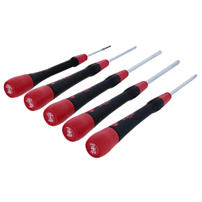 Wiha Tools 26195 5 Piece PicoFinish Slotted and Phillips Precision Screwdriver Set - Edmondson Supply