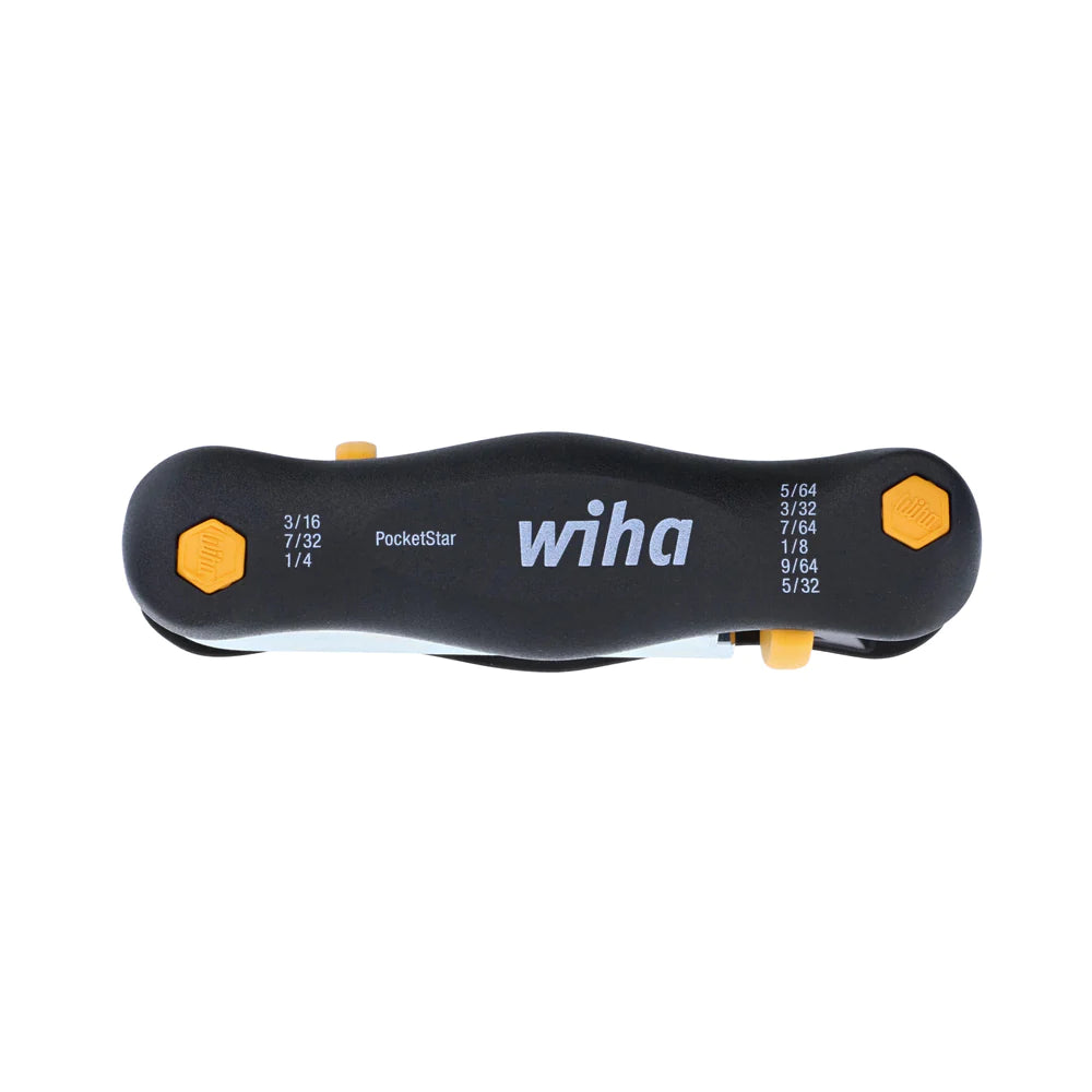 Wiha Tools 35197 9 Piece PocketStar Fold-Out Hex Key Set - SAE - Edmondson Supply