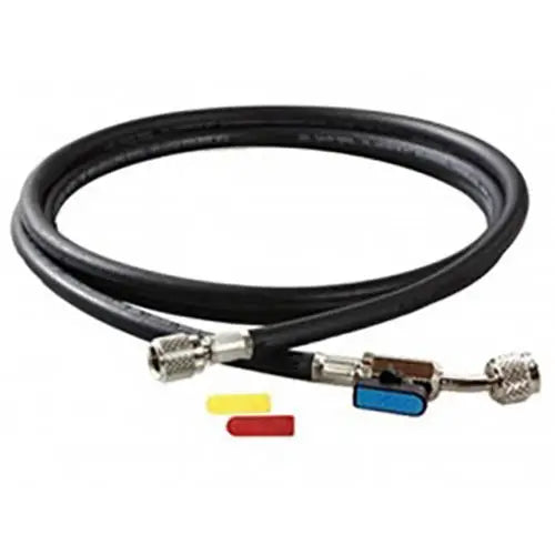 CPS Products HP5BKEZ 5 ft. Black Premium Charging Hose, 1/4 in. SAE Fittings, BV on End - Edmondson Supply