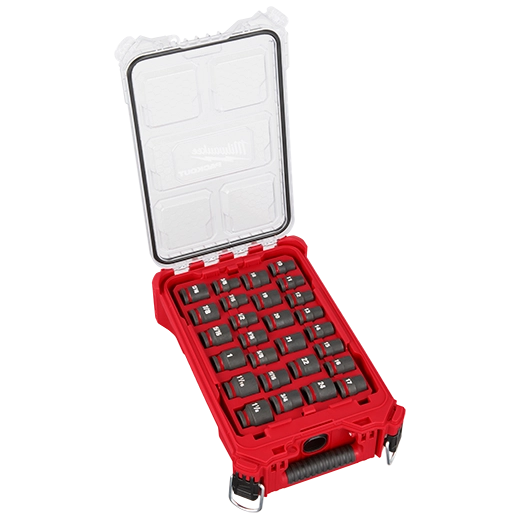 Milwaukee 49-66-6804 SHOCKWAVE Impact Duty™ Socket 1/2” Dr 27PC MM & SAE PACKOUT Set - Edmondson Supply
