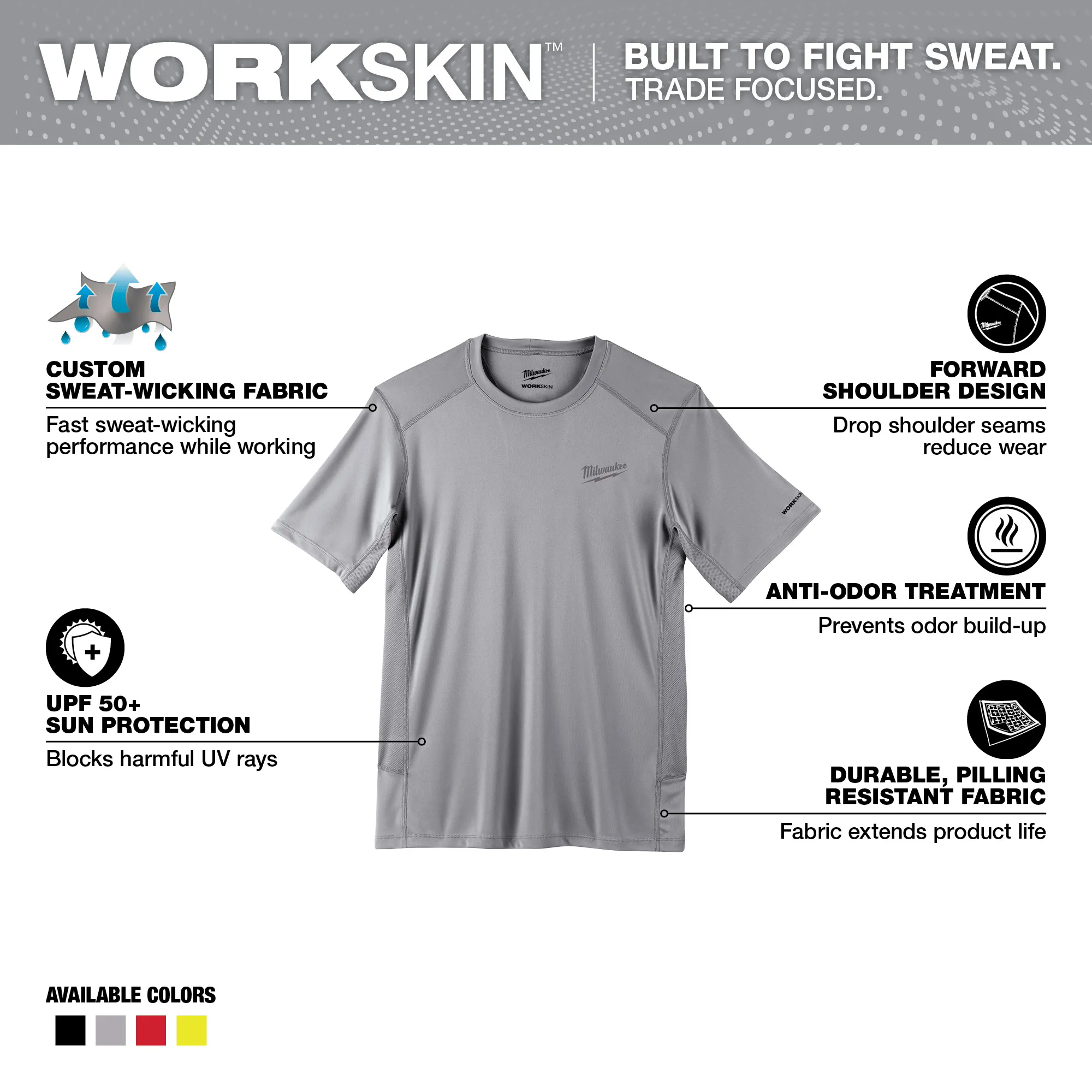 Milwaukee 414GL WORKSKIN™ Lightweight Performance Shirt - Short Sleeve - Edmondson Supply