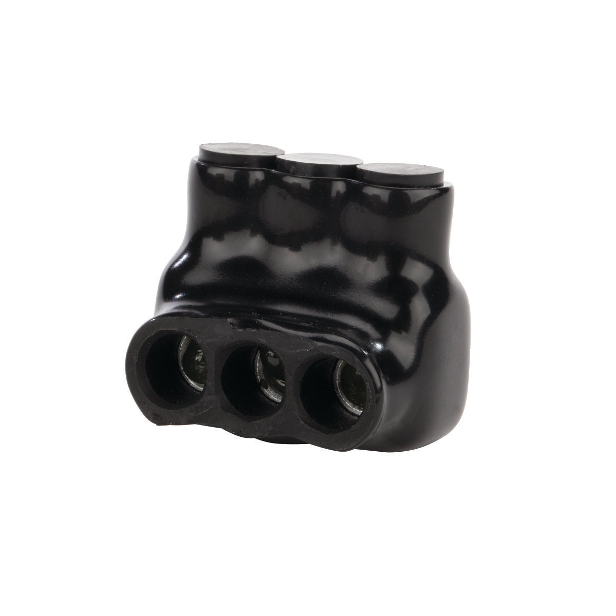 NSI IPL4-3B Polaris 3-Port Black Multi-Tap Pre-Insulated Connector, 4 AWG -14 AWG - Edmondson Supply