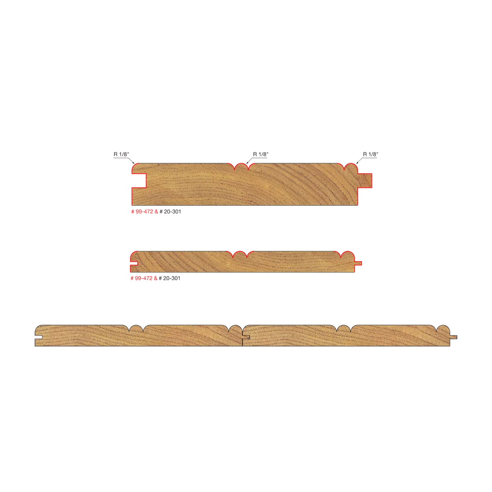 Freud 20-301 1/8" Radius Beadboard Bit System - Edmondson Supply