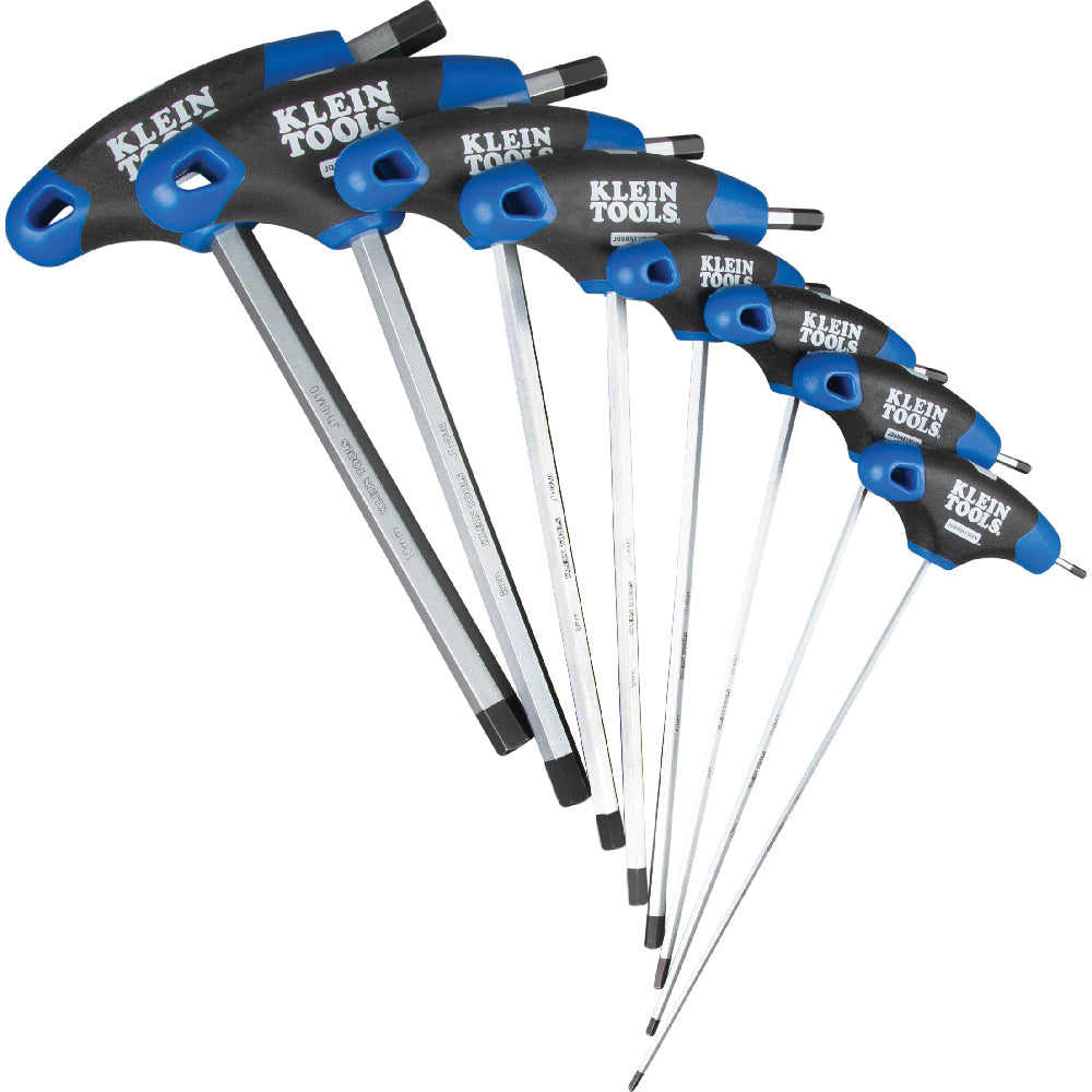 Klein Tools JTH68M Hex Key Set, Metric, Journeyman™ T-Handle, 6-Inch with Stand, 8-Piece - Edmondson Supply