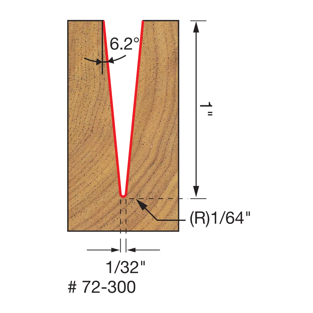 Freud 72-300 6.2° x 1/32" Tapered Ball Tip - Edmondson Supply