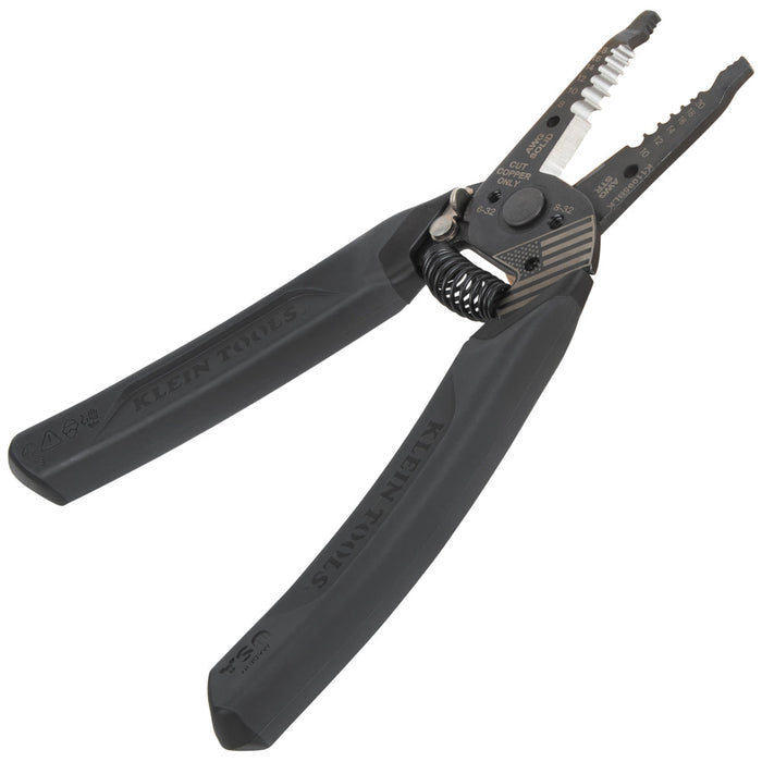 Klein Tools K11095BLK  Klein-Kurve® Blackout Wire Stripper / Cutter, 8-20 AWG - Edmondson Supply