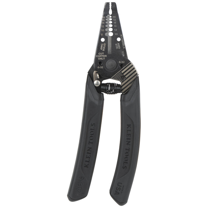 Klein Tools K11095BLK  Klein-Kurve® Blackout Wire Stripper / Cutter, 8-20 AWG - Edmondson Supply
