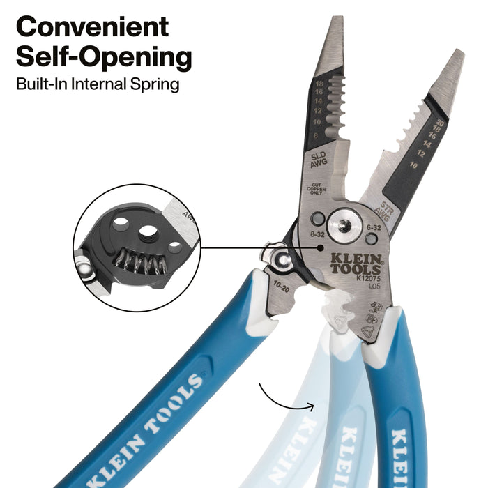 Klein Tools K12075 Slim-Forged Wire Stripper / Cutter - Edmondson Supply