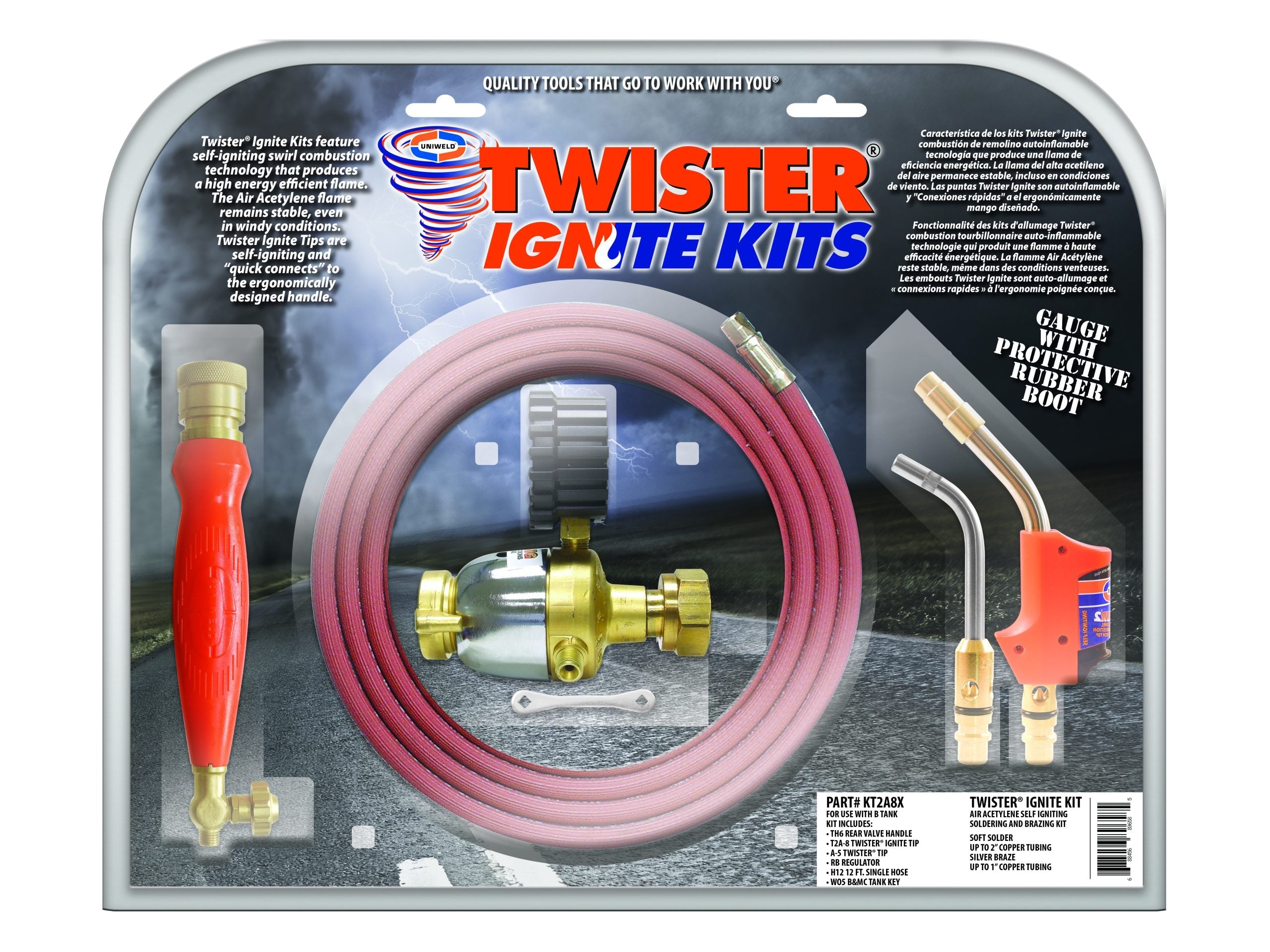 Uniweld KT2A8X TWISTER®2 self-igniting Torch Kit - Edmondson Supply