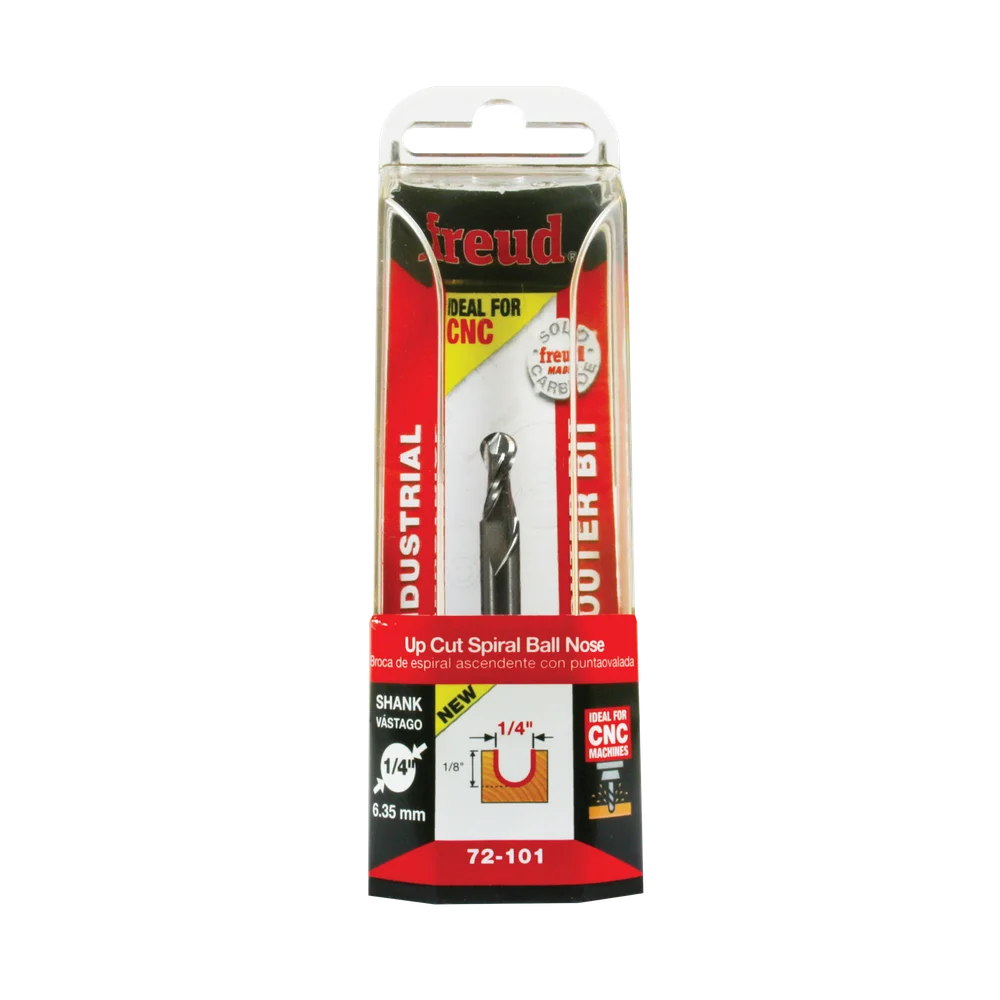 Freud 72-101 1/4" x 1/2" Up Cut Spiral Ball Nose - Edmondson Supply