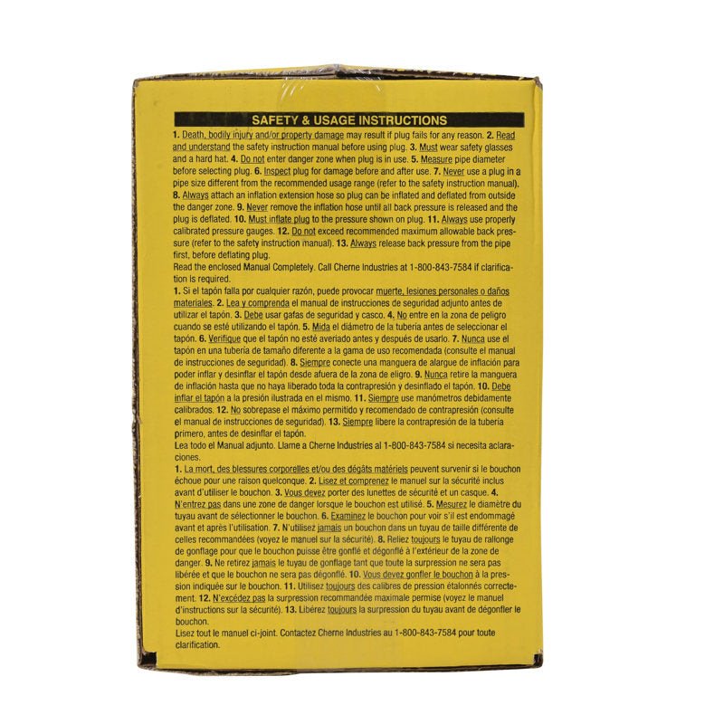 Cherne® 262080 8" Muni-Ball® Test Plug, 3" Bypass - Edmondson Supply