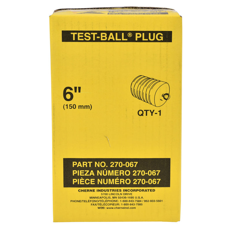 Cherne® 270067 6 IN. TEST-BALL® PLUG, Single-size - Edmondson Supply