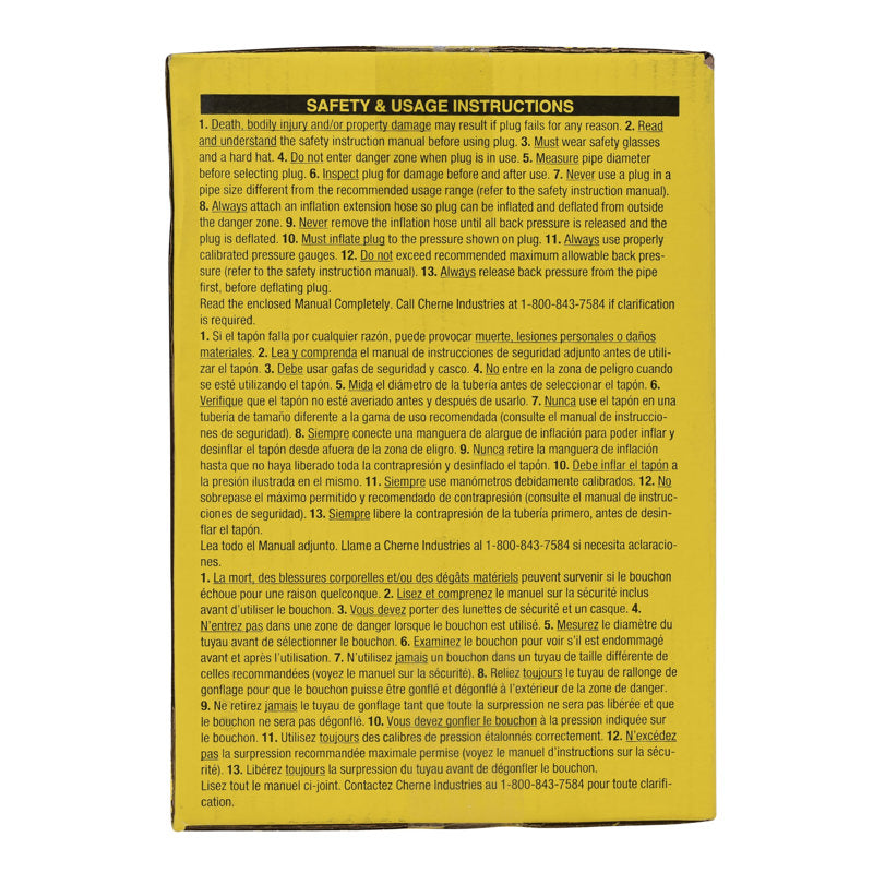 Cherne® 270067 6 IN. TEST-BALL® PLUG, Single-size - Edmondson Supply
