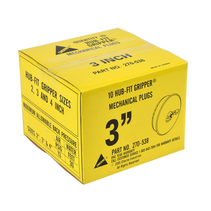 Cherne® 270538 3 IN. HUB-FIT GRIPPER® PLUG - Edmondson Supply