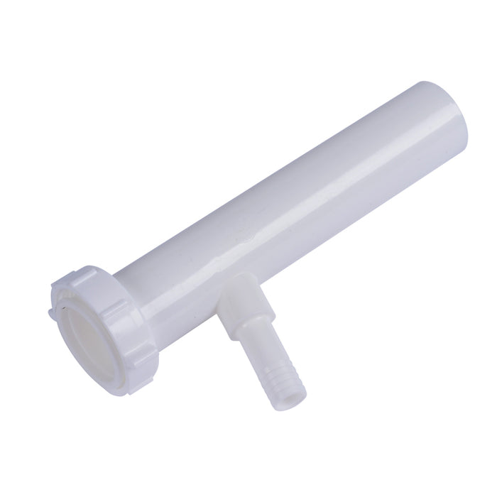 Dearborn PP9818 1-1/2 in. x 8 in. Branch Tailpiece, Hi-Line with 1/2 in. Branch (White) - Edmondson Supply