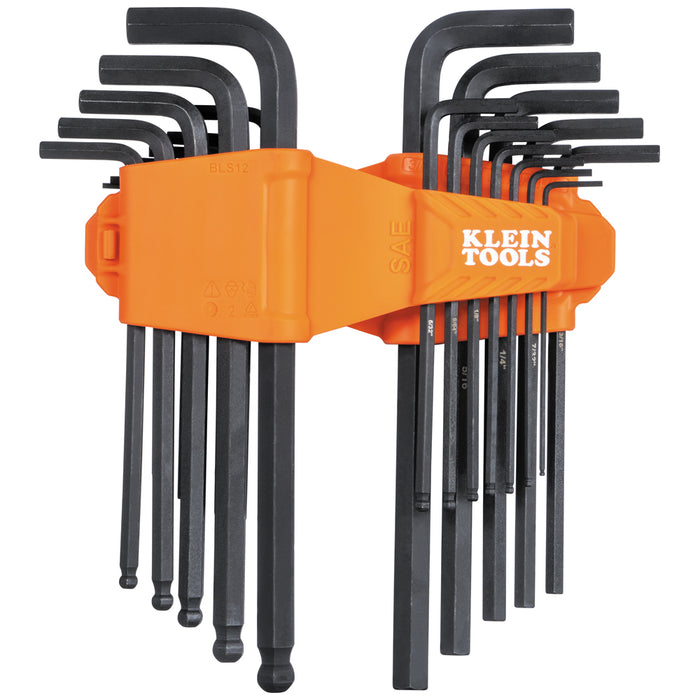 Klein Tools BLS22H Long Ball-End Hex Key Set with Handle, SAE and Metric, 22-Piece - Edmondson Supply