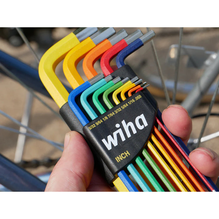 Wiha Tools 66981 13 Piece Ball End Color Coded Hex L-Key Set - Inch